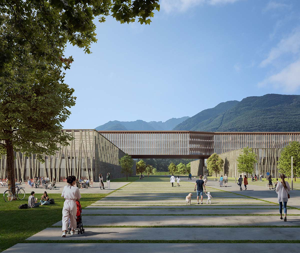 Imagen del exterior del Hospital Regional de Bellinzona.
